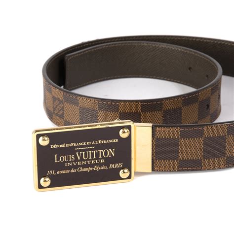 lv damier reversible belt